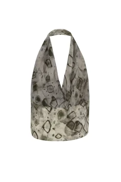 Etna, top de seda elmas print