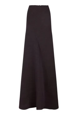 Fania, blueberry linen skirt