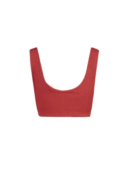 Fiona, carmine red crop top