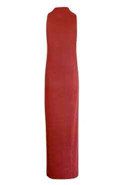Fiona, carmine red fitted dress