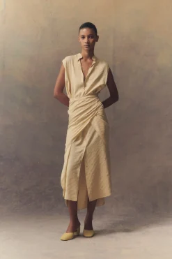 Frances, dress in vanilla silk