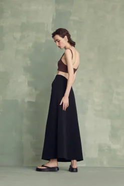 Geisha, black platform flip flops
