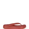 Geisha, clay leather platform flip flops