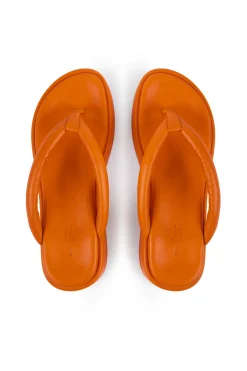 Geisha, orange flat sandal