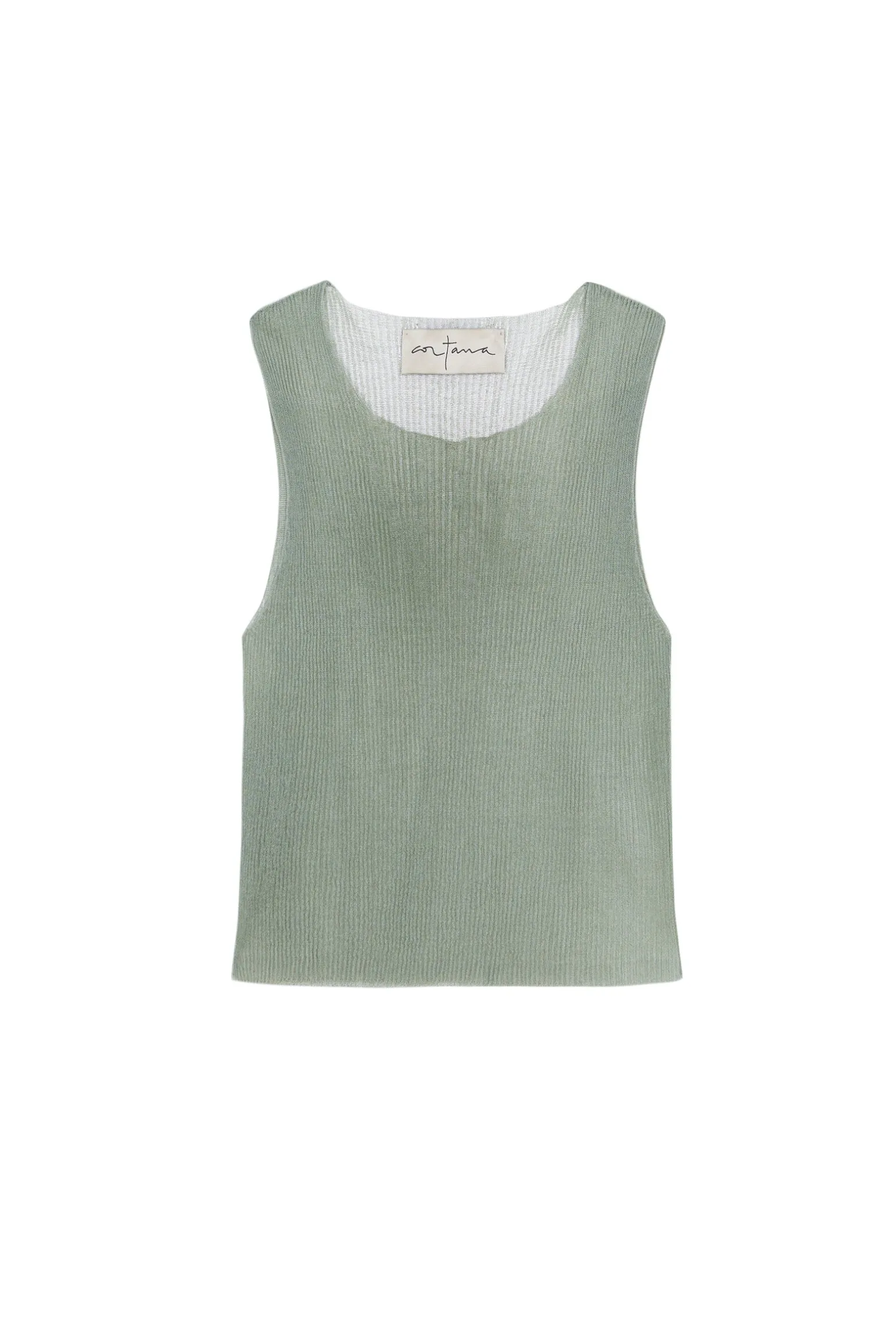 Giulia, aqua silk knit top