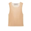 Giulia, peach silk knit top