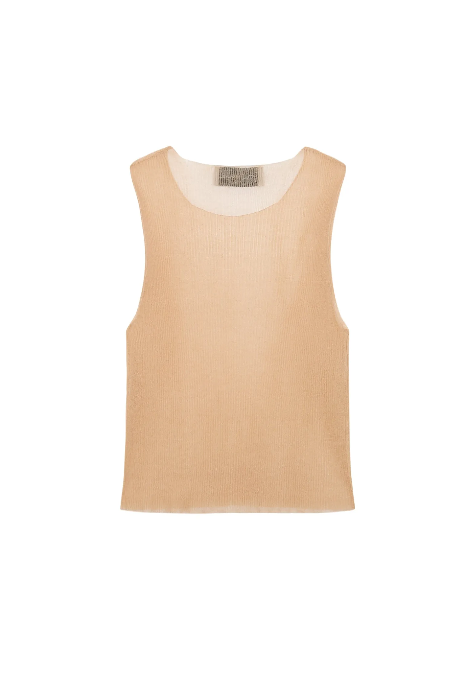 Giulia, peach silk knit top