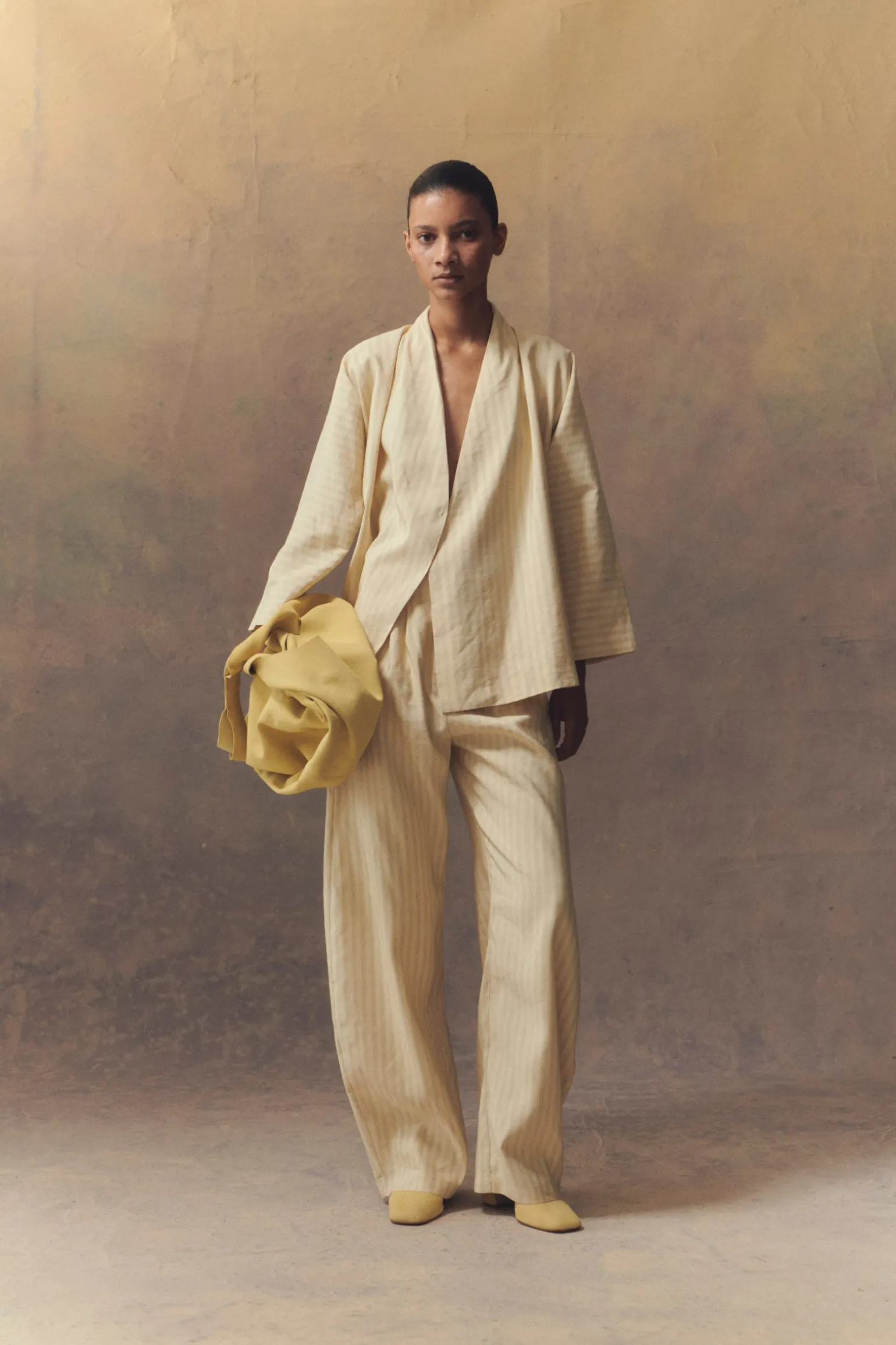 Ida, striped jacket in linen and silk
