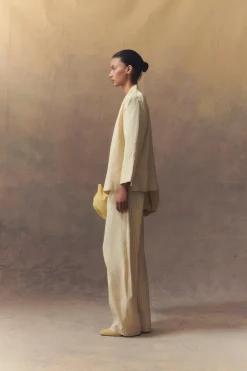 Ida, striped jacket in linen and silk