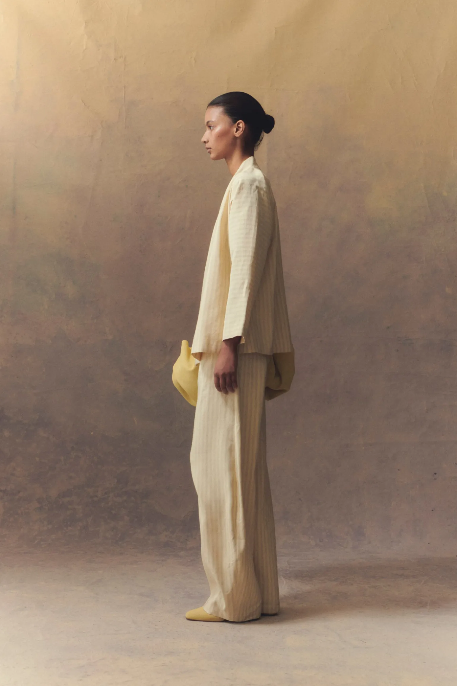 Ida, striped jacket in linen and silk