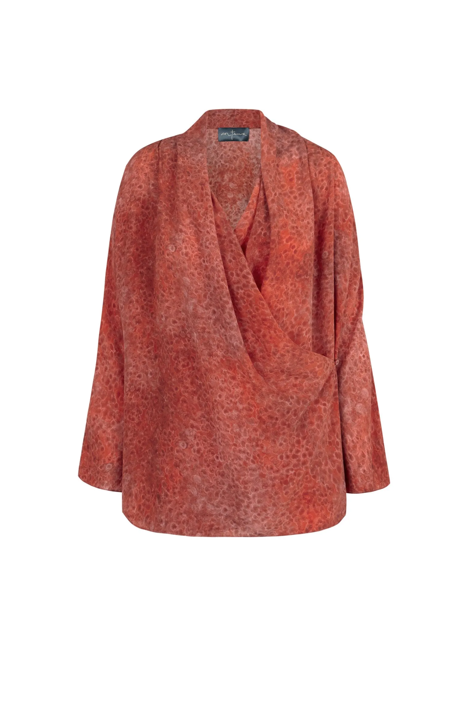Ingrid, granada print silk blouse