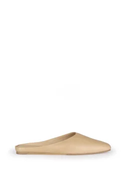 Jackie, beige leather mule