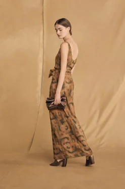 Janis, dark bronze leather mules