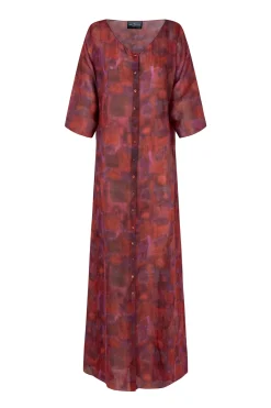 Janis, indira print dress in ramie