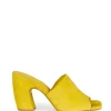 Janis, yellow suede mules