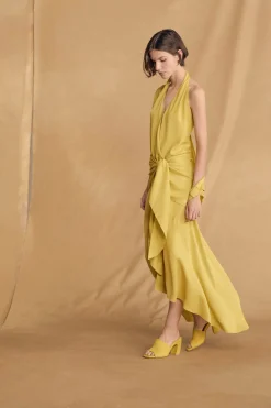 Janis, yellow suede mules