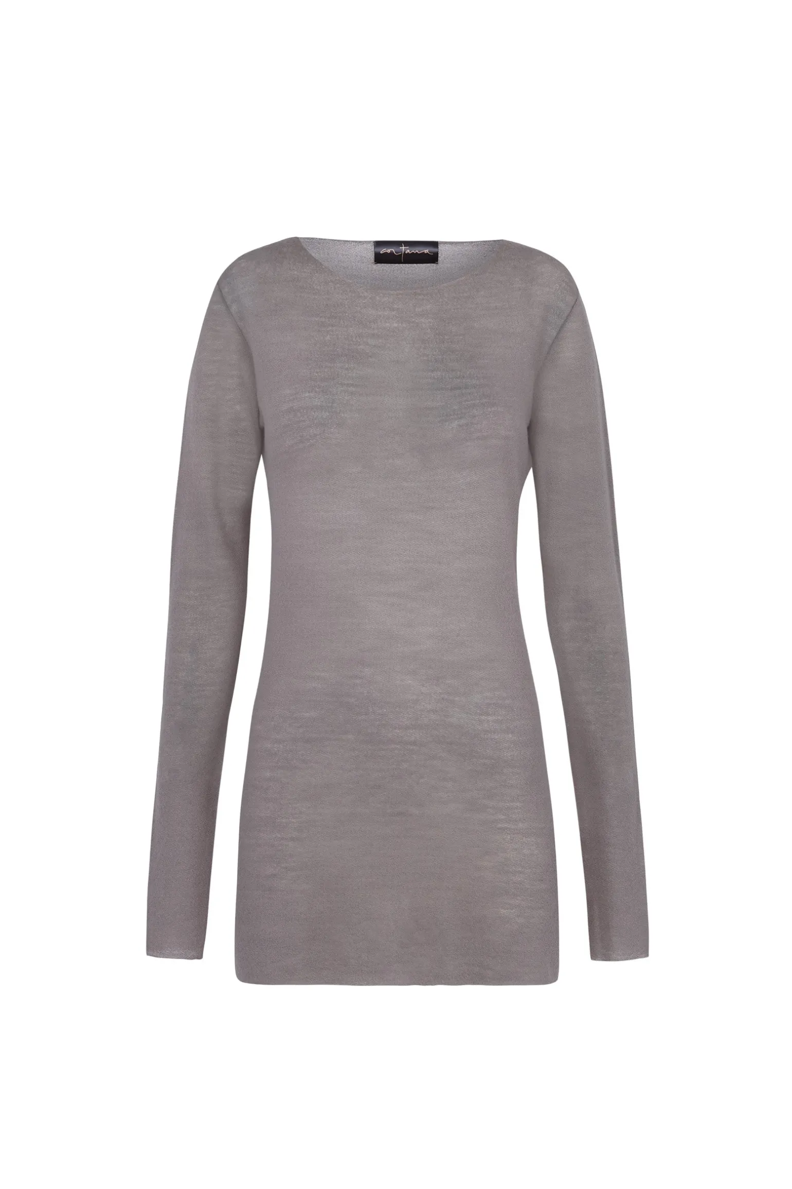 Jen, top in gray virgin wool