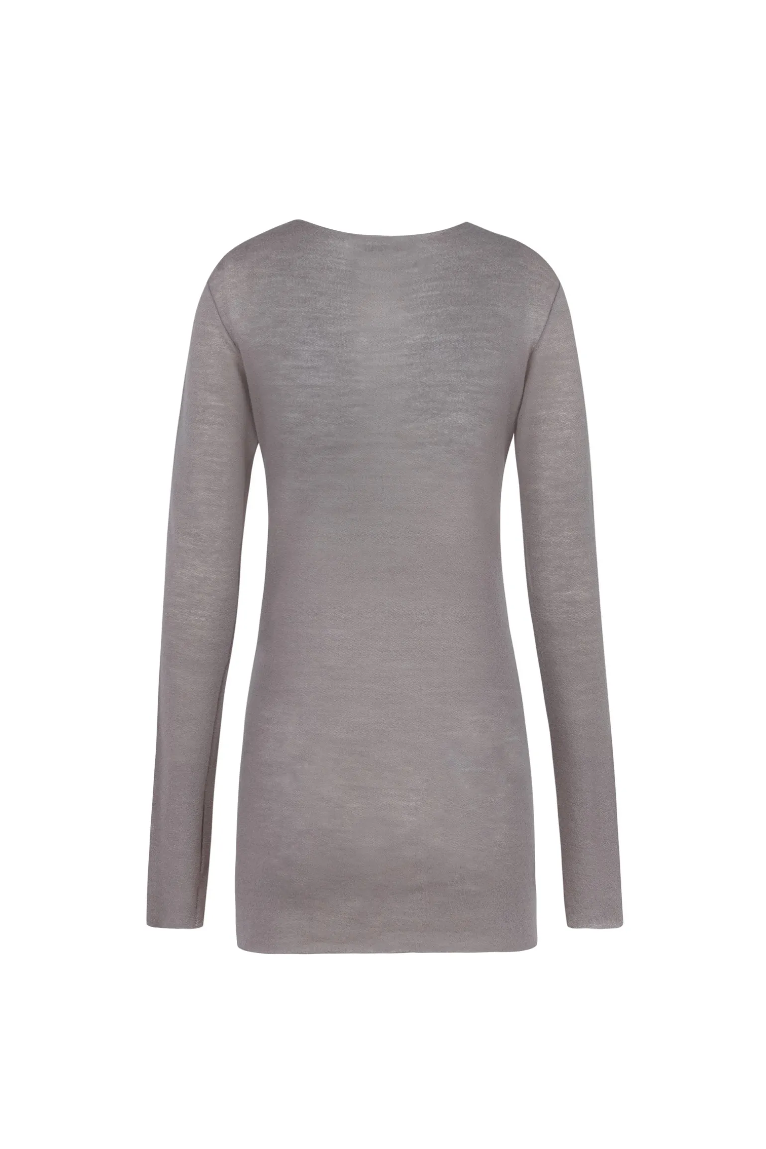 Jen, top in gray virgin wool