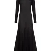 Jenna, black virgin wool dress