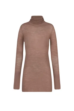 Jenna, dune virgin wool top
