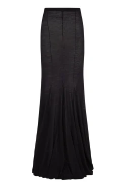 Jenna, skirt in black virgin wool