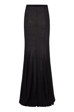Jenna, skirt in black virgin wool