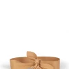 Jin 6, knotted belt in caramel leather