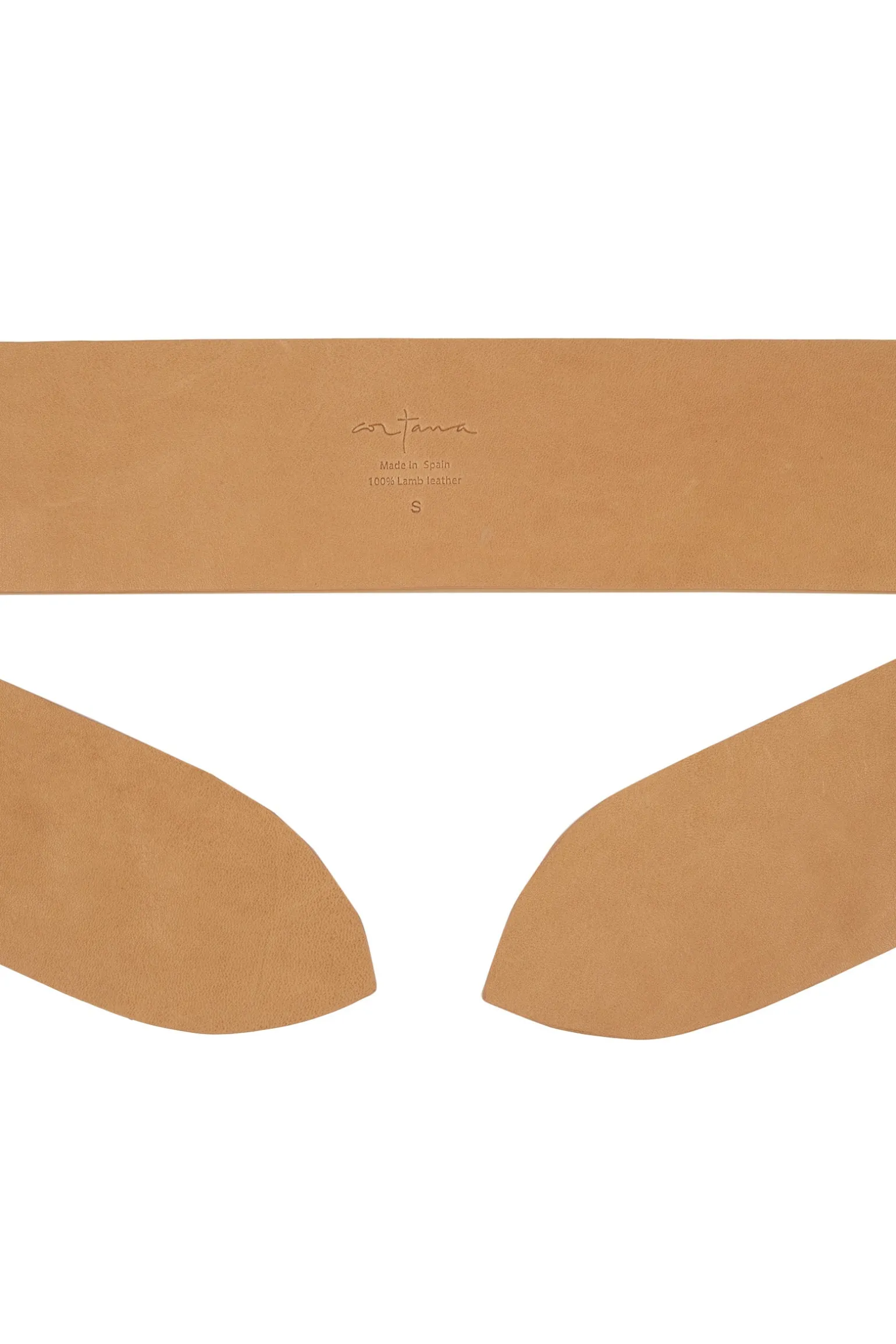 Jin 6, knotted belt in caramel leather