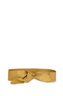 Jin 6, mustard leather knotted belt