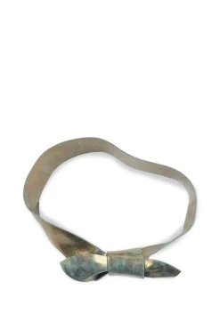 Jin 6, turquoise bronze leather knotted belt
