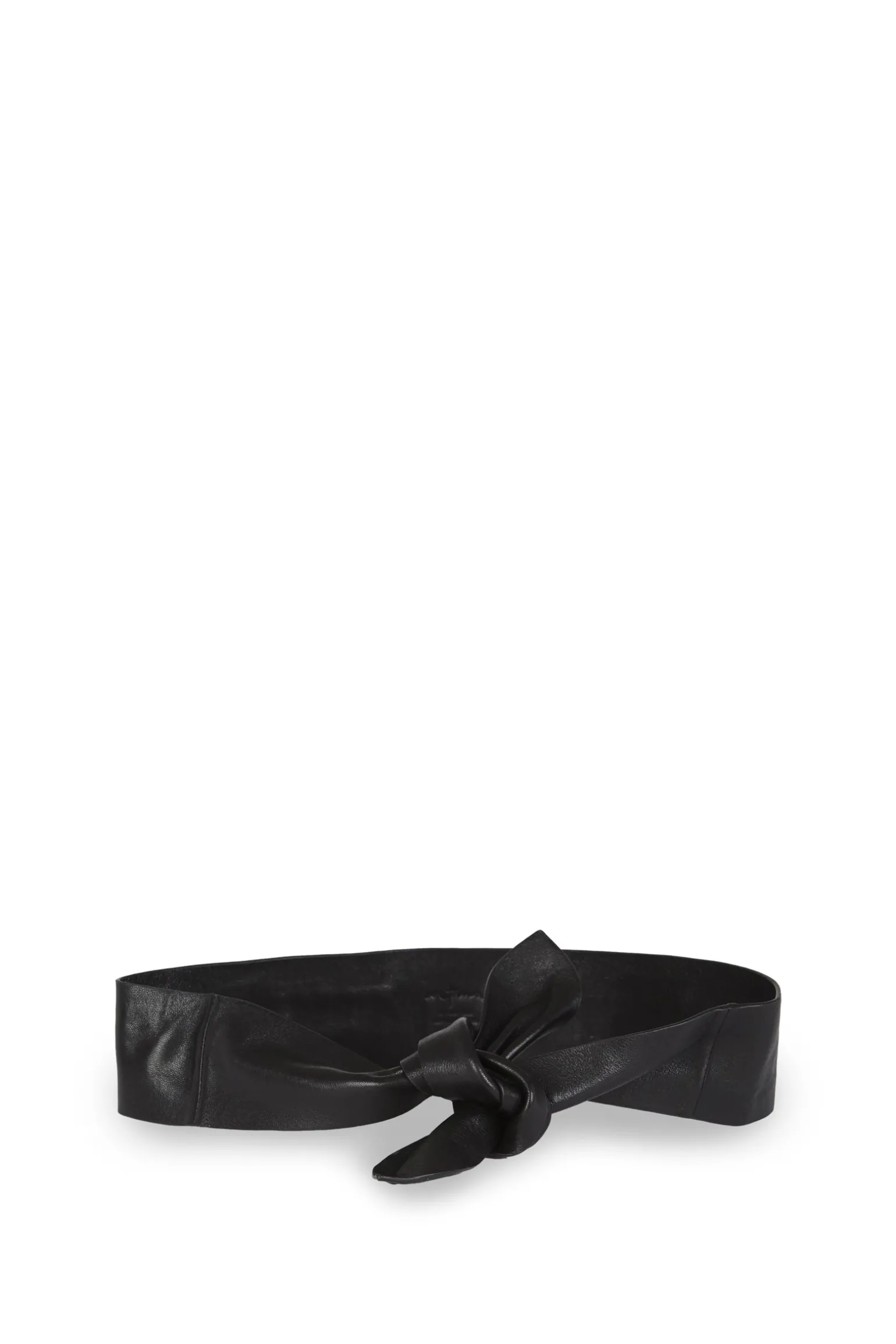 Jin, knotted belt in black leather