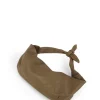 Jin S, khaki green leather fanny pack