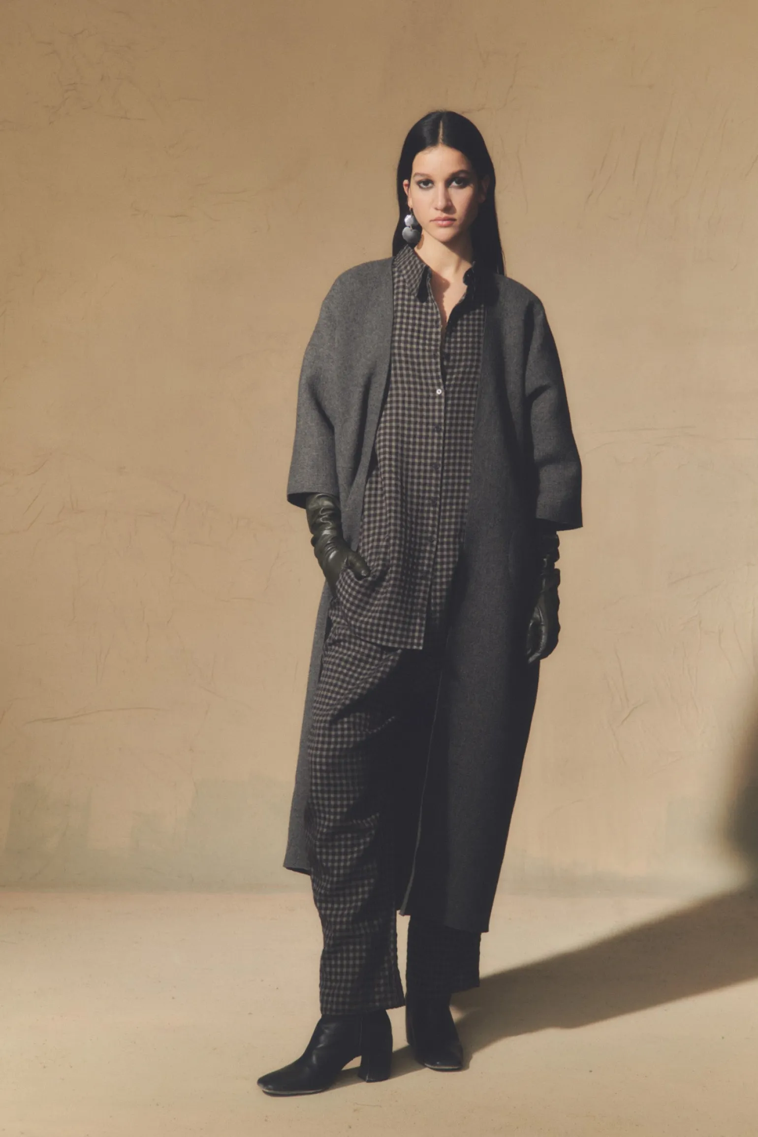 Jo, gray double-sided coat