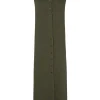 Jo, long double-sided vest in green