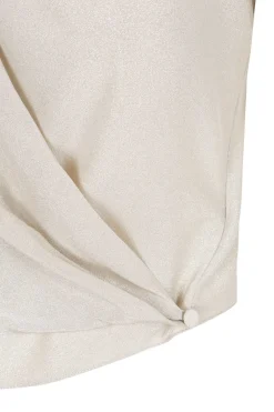 Josephine, halter top in silver silk