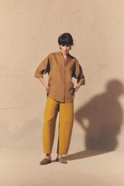 Jules, ocher ramie top