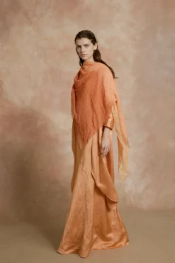 Jules, orange tricolor scarf