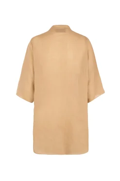 Jules, pink sand ramie shirt
