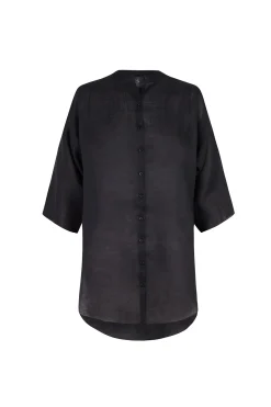 Jules, smoke gray ramie top