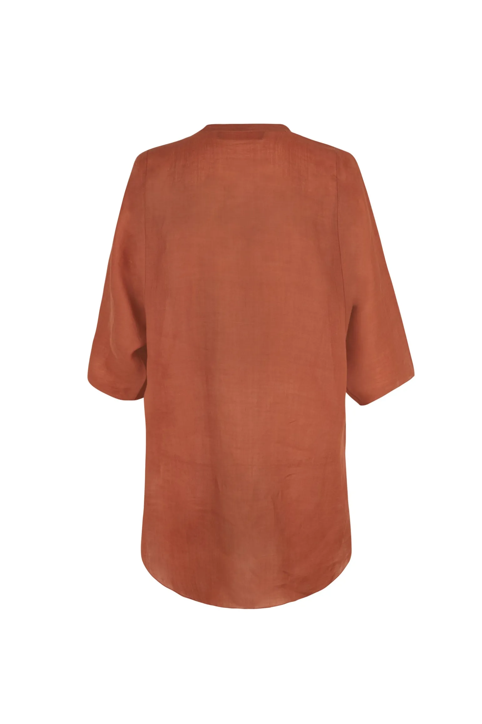 Jules, top in red ramie