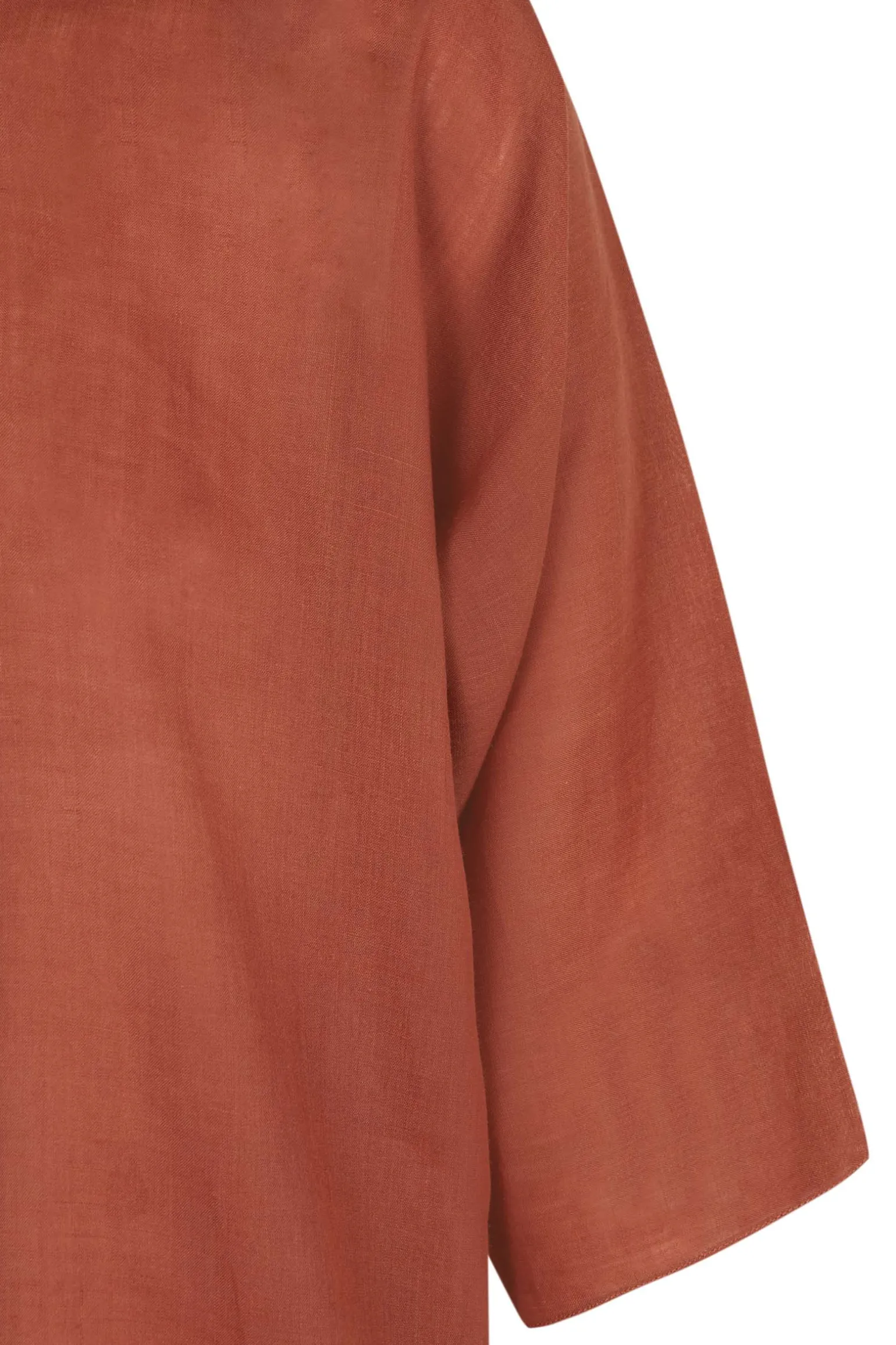 Jules, top in red ramie