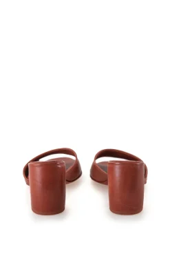Juno, brandy leather mules