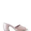 Juno, silver leather mules