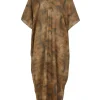 Kaftan, taiyo print ramie dress