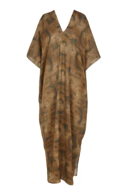 Kaftan, taiyo print ramie dress