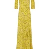 Khata, long dress in printed silk