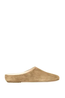 Kibal, babucha hombre de ante beige dorado