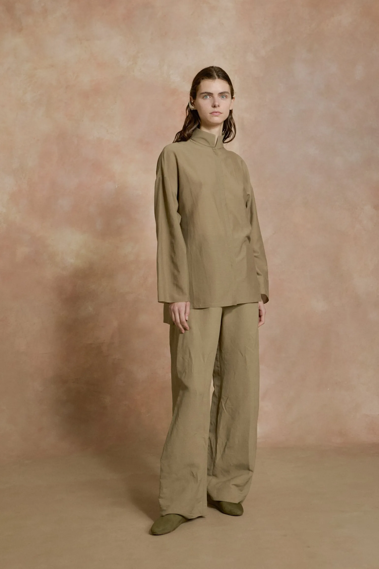Kibal, brown suede mules