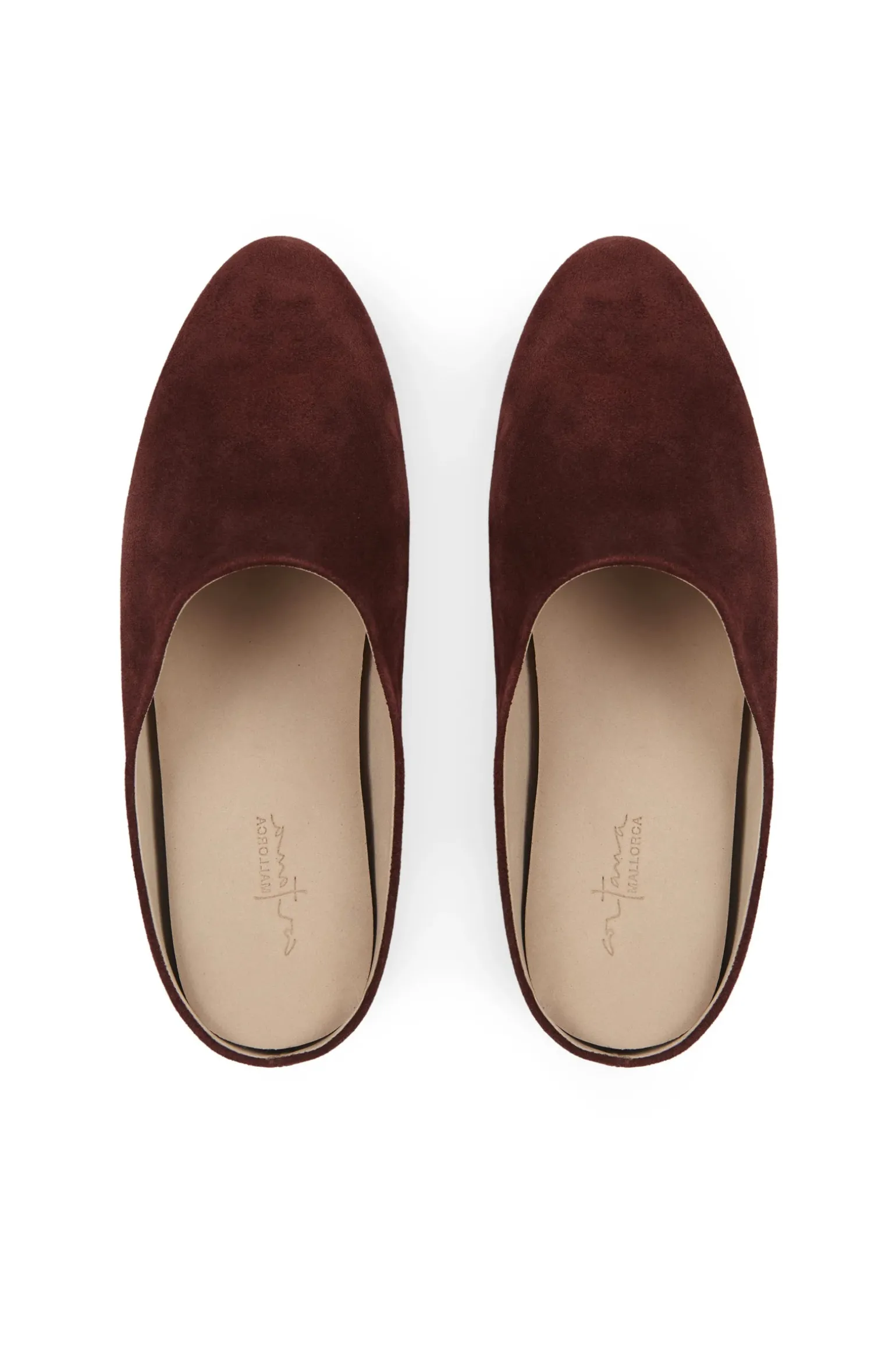 Kibal, women's mules in burgundy suede