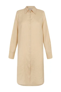 Kurt, long vanilla silk shirt